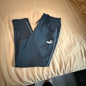 Puma Navy Track Pants with White Accents